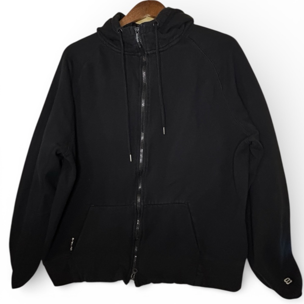 Layer 8 Black Full-Zip Hooded Jacket | Size XL - Picture 2 of 9